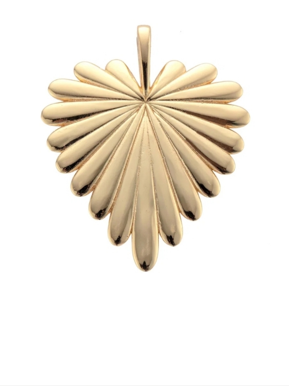Jane Win LOVE Full-Heart Pendant - 14k Gold Plated - NIB